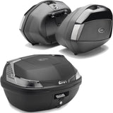 Topcase + Seitenkoffer Blade Schwarz Tech 117 Lt Blade Technopolymer - Givi Kompatibel Mit Moto Guzzi V 100 Mandello 1000 (2022-2024)