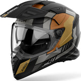 Dual-Helm Für Motorrad Airoh Bandit - Bah35 Thermoplastic Hrt Mattgold Horn Grösse S