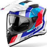 Dual Motorcycle Helmet Airoh Bandit - Bah55 Thermoplastic Hrt Gloss White Horn Size Xs