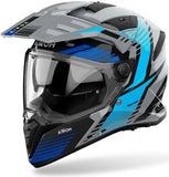 Dual-Helm Für Motorrad Airoh Bandit - Bas18 Thermoplastic Hrt Glanzblau Spicy Grösse Xxxl