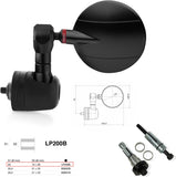 Mirror End Mount Left Universal Ø22(13>20) Spy-R Ø57 - Rizoma Compatible With Kawasaki