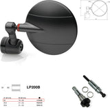 Spiegel End Mount Links Universal Ø22(13>20) Spy-R Ø94.5 - Rizoma Kompatibel Mit Yamaha