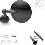 Mirror End Mount Left Universal Ø22(13>20) Spy-R Ø94.5 - Rizoma Compatible With Yamaha