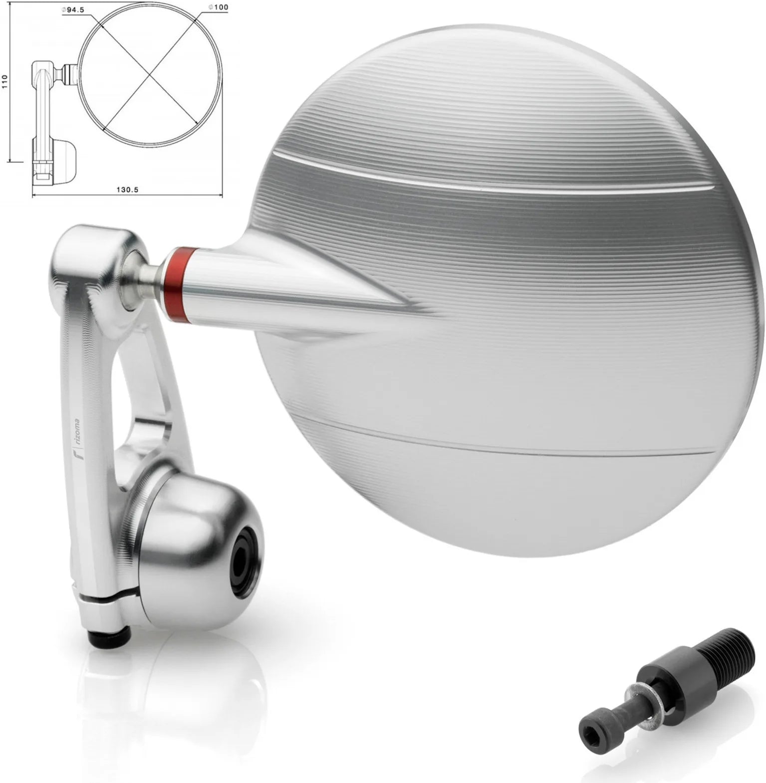 Spiegel End Mount Richtig Spy-Arm Ø94.5 - Rizoma Kompatibel Mit Yamaha Xjr 300 (2002-2015)