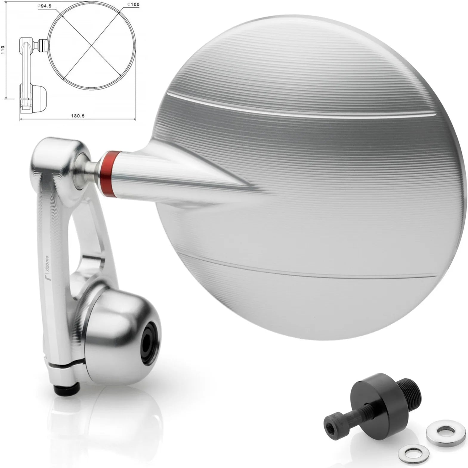 Spiegel End Mount Links Spy-Arm Ø94.5 - Rizoma Kompatibel Mit Kawasaki Ninja 900 (2002-2005)