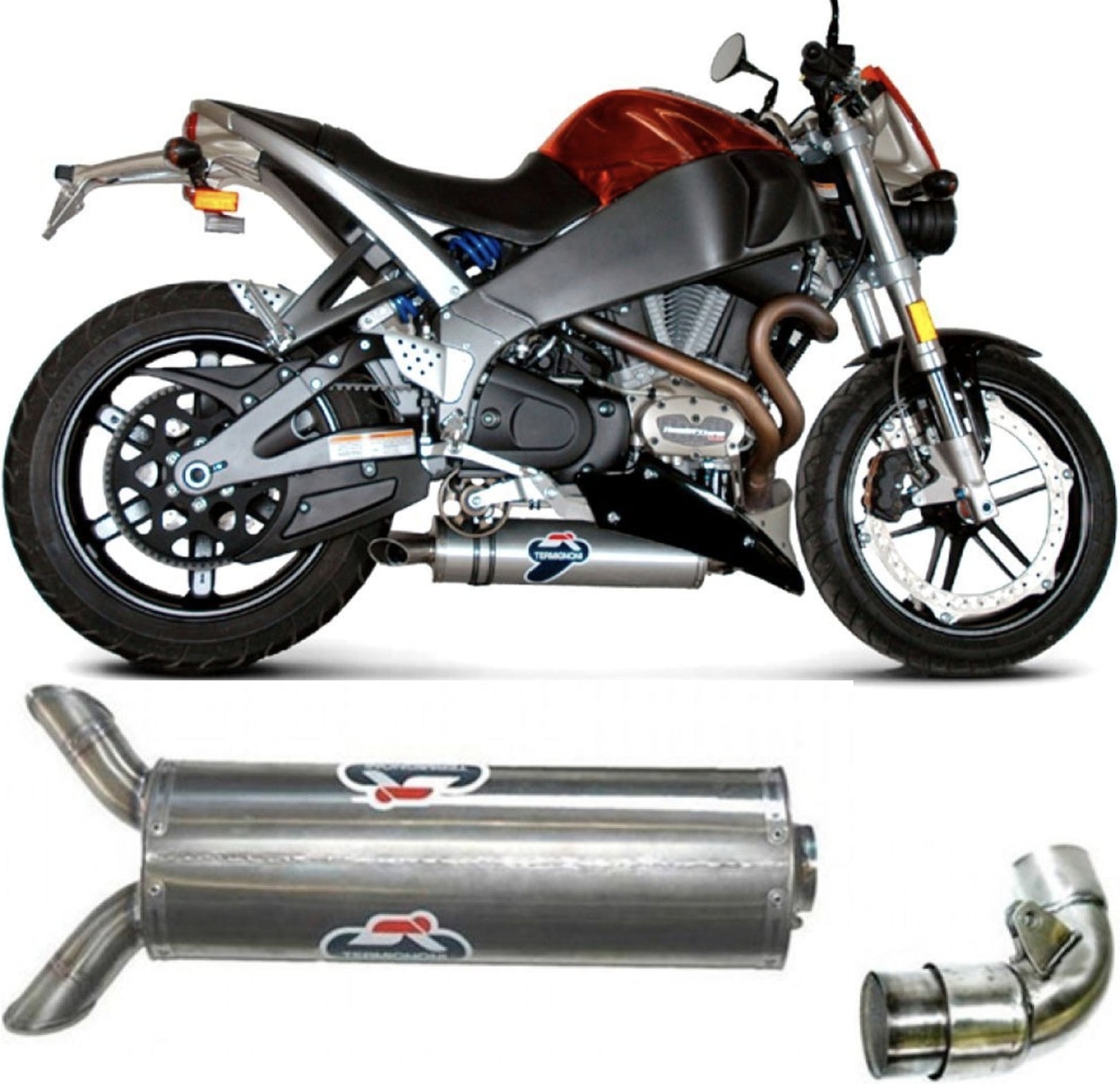 Exhaust Tip Without Sound Certification Stainless Steel - Termignoni Compatible With Buell Xb 12 Xt - S