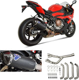 Komplette Auspuffanlage Ohne Katalysator Und Mit Geräuschzulassung Relevance Titan Schwarz Carbon Cap - Termignoni Kompatibel Mit Bmw S 1000 Rr (2019-2020)