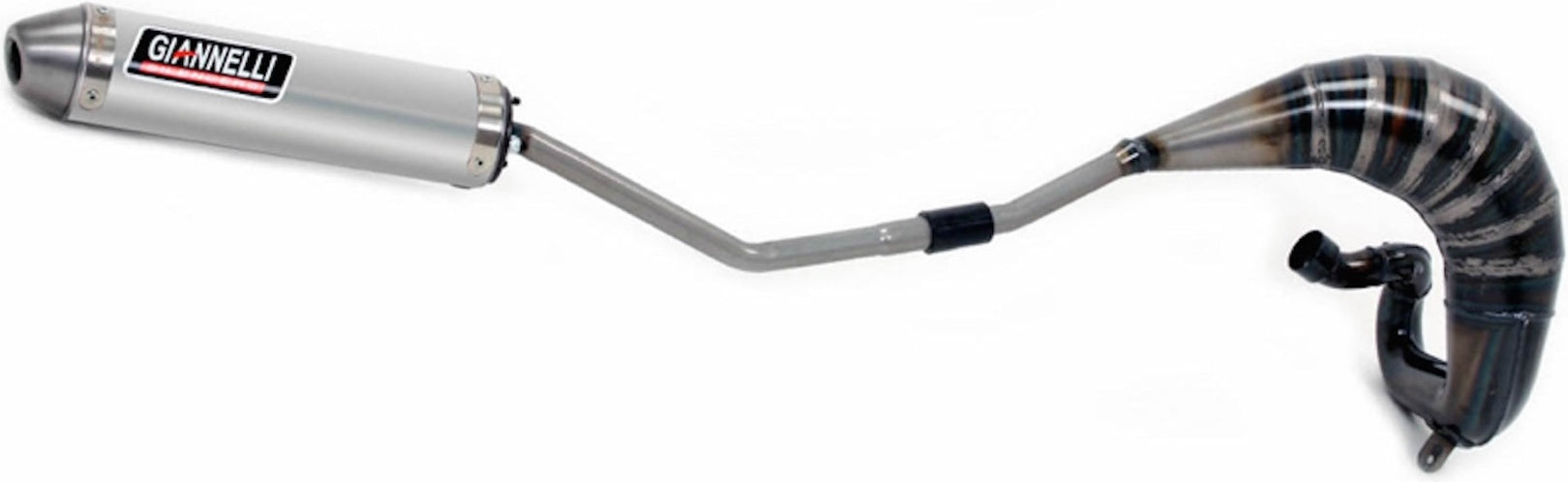Complete Non-Catalytic Exhaust System With Sound Certification Enduro 2T Aluminium - Giannelli Compatible With Fantic Motor Enduro 50 Performance (2018)