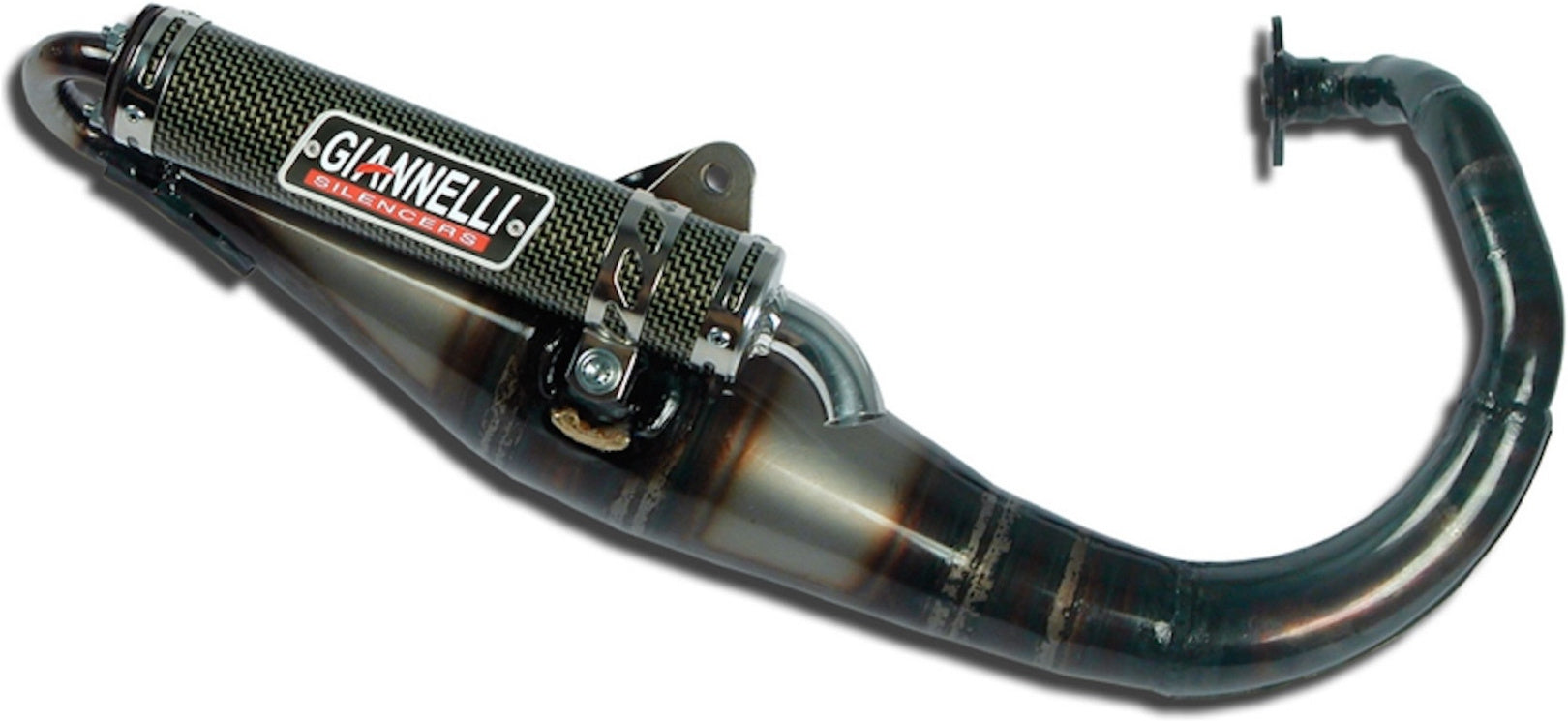 Complete Non-Catalytic Exhaust System With Sound Certification Reverse - Giannelli Compatible With Mbk Nitro 50 (1997-2006)