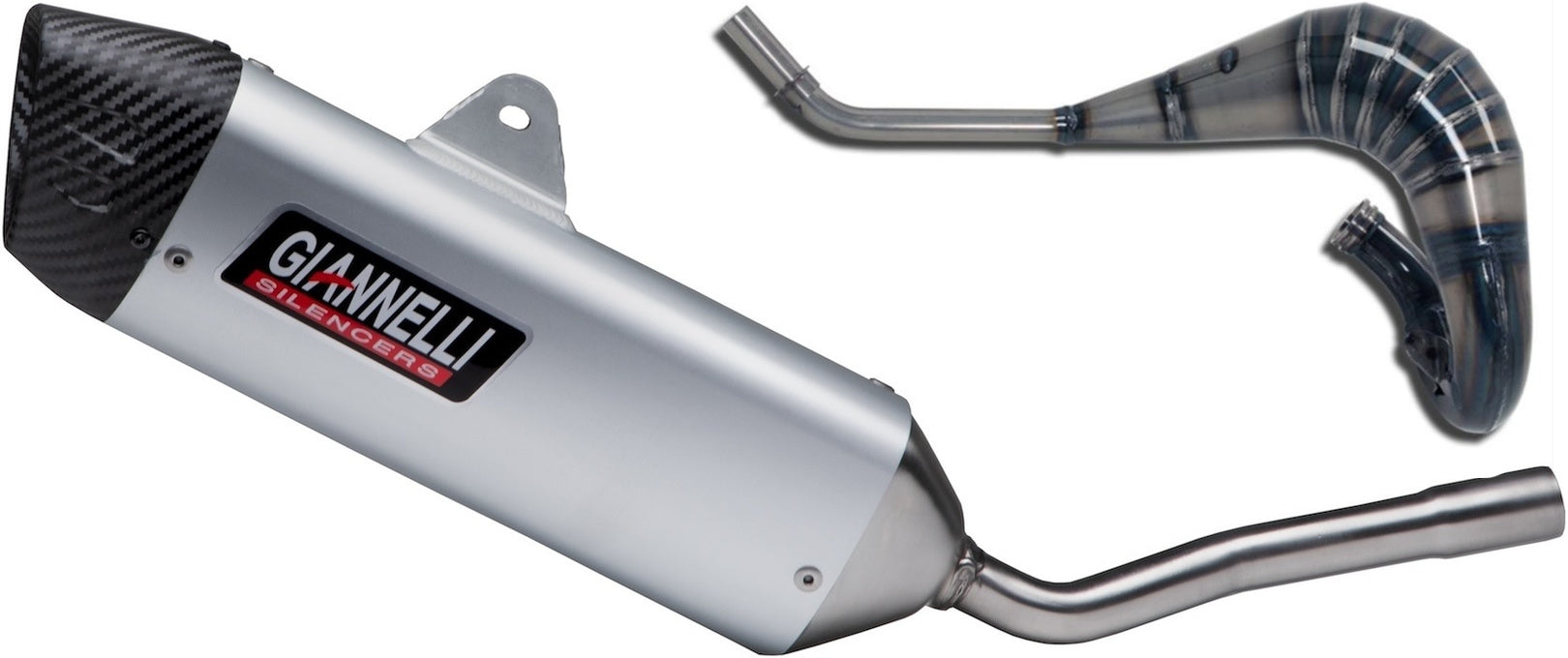 Complete Non-Catalytic Exhaust System With Sound Certification Sonic Aluminium - Giannelli Compatible With Vent Moto Baja 50 (2021)