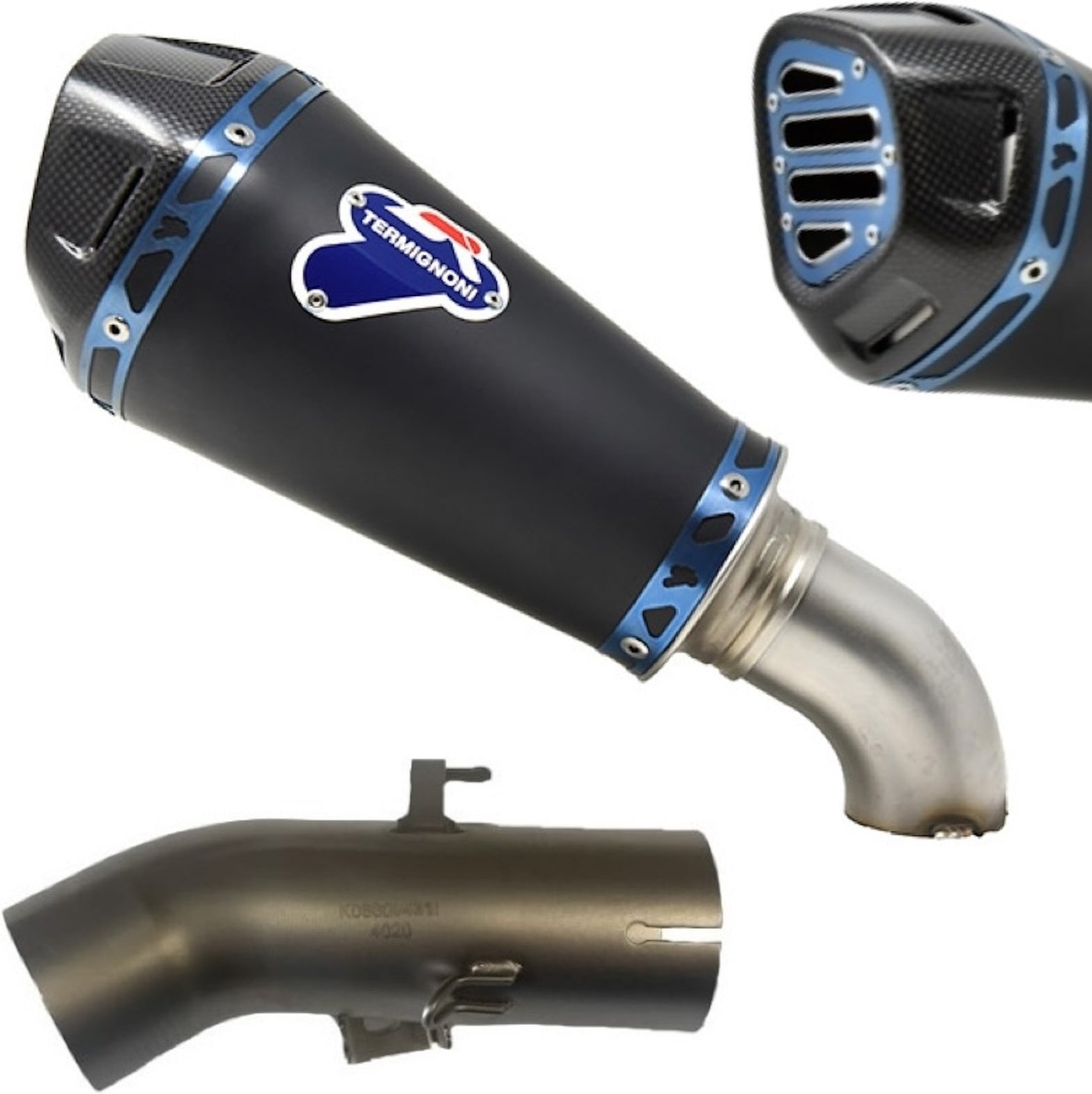Complete Exhaust System Without Sound Certification Relevance Titanium Heb Black Carbon Cap - Termignoni Compatible With Bmw S 1000 Rr (2019-2021)