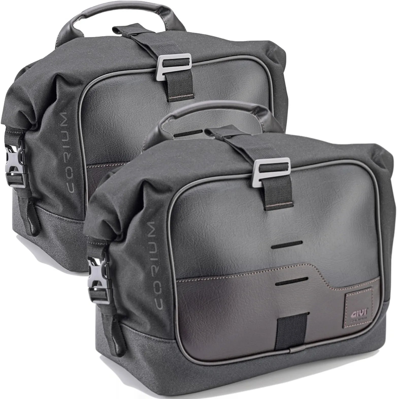 Satteltaschen Corium Schwarz 26 Lt Corium Nylon - Givi Kompatibel Mit Moto Guzzi V7 850 Stone (2021-2024)