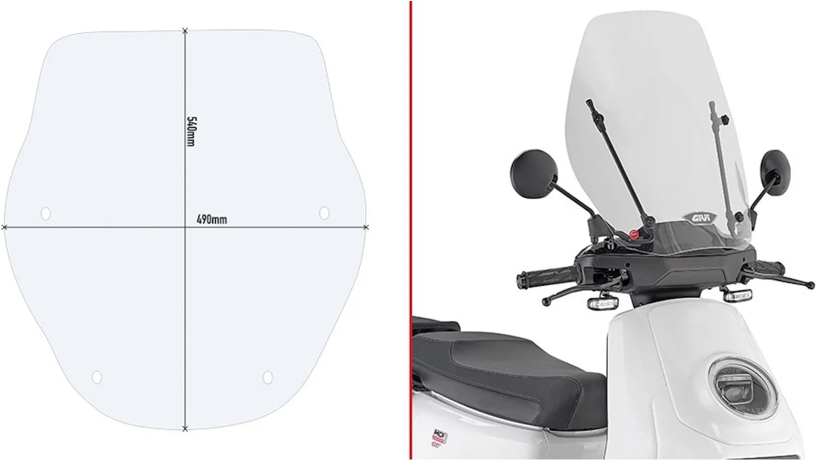 Windschild Transparent - Givi Kompatibel Mit Super Soco Cux (2021-2024)