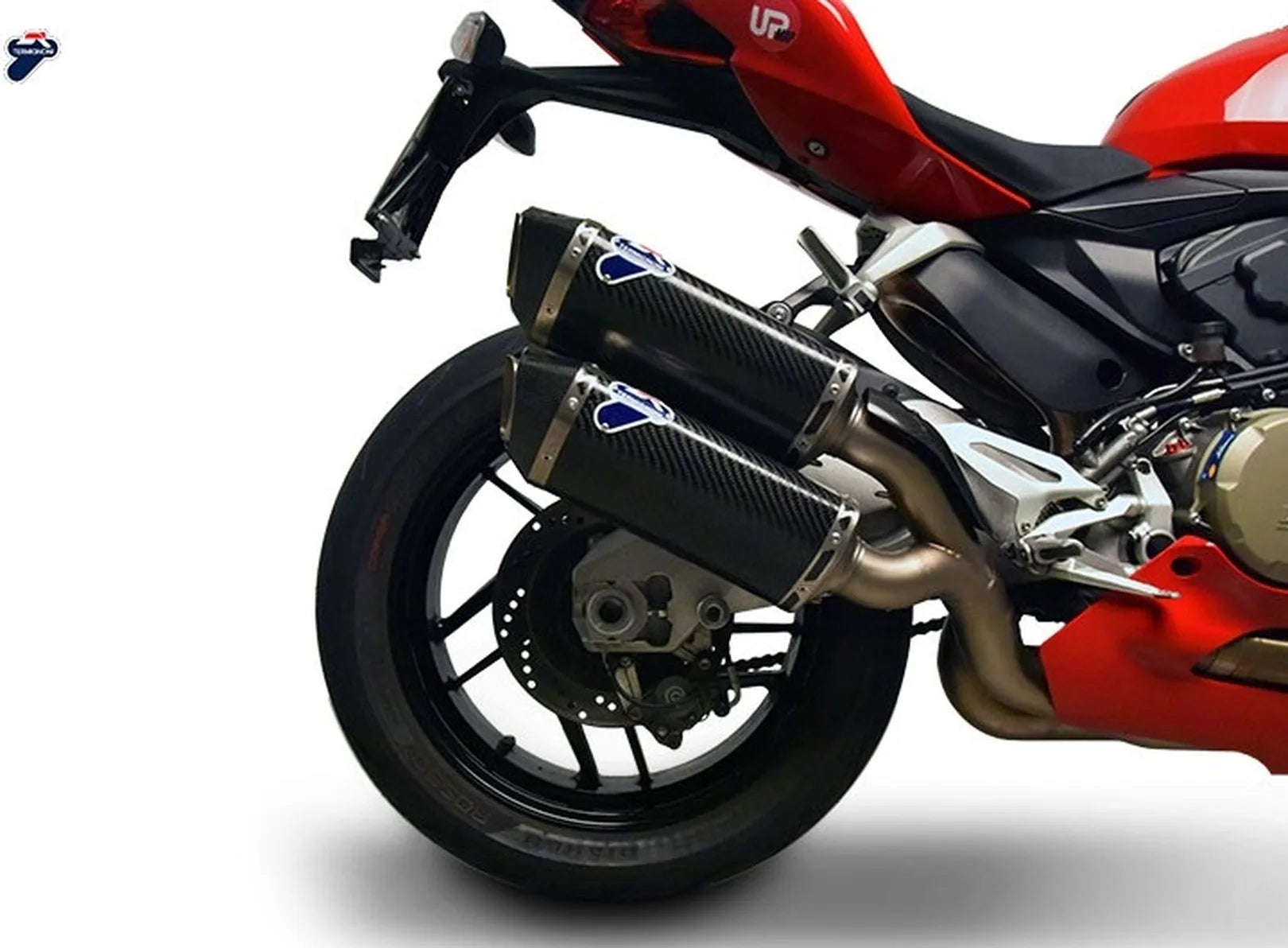 Doppelauspuffanlage Ohne Katalysator Mit Geräuschzulassung Force Carbon Carbon Cap - Termignoni Kompatibel Mit Ducati Panigale 959 (2016-2019)