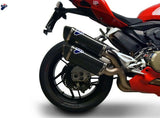 Doppelauspuffanlage Ohne Katalysator Mit Geräuschzulassung Force Carbon Carbon Cap - Termignoni Kompatibel Mit Ducati Panigale 959 (2016-2019)