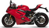 Doppelauspuffanlage Ohne Geräuschzulassung Titan Schwarz Aluminium Cap - Termignoni Kompatibel Mit Ducati Panigale V4 (2018-2021)