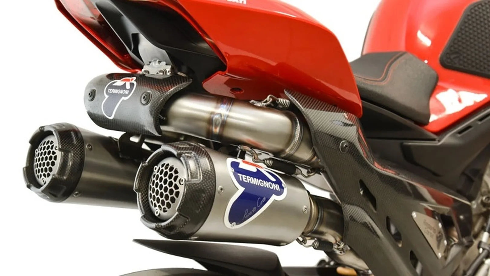 Komplette Auspuffanlage Ohne Geräuschzulassung Gp2R-Rht Titan Carbon Cap - Termignoni Kompatibel Mit Ducati Panigale V4 (2018-2021)