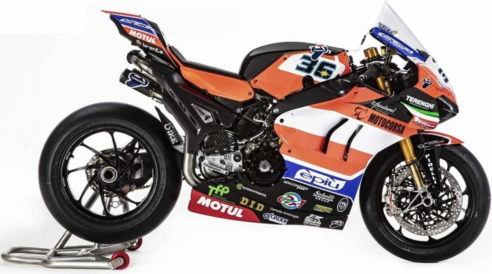 Komplette Auspuffanlage Ohne Geräuschzulassung Wsbk Replica Full Titan Schwarz Carbon Cap - Termignoni Kompatibel Mit Ducati Panigale V4 (2018-2023)