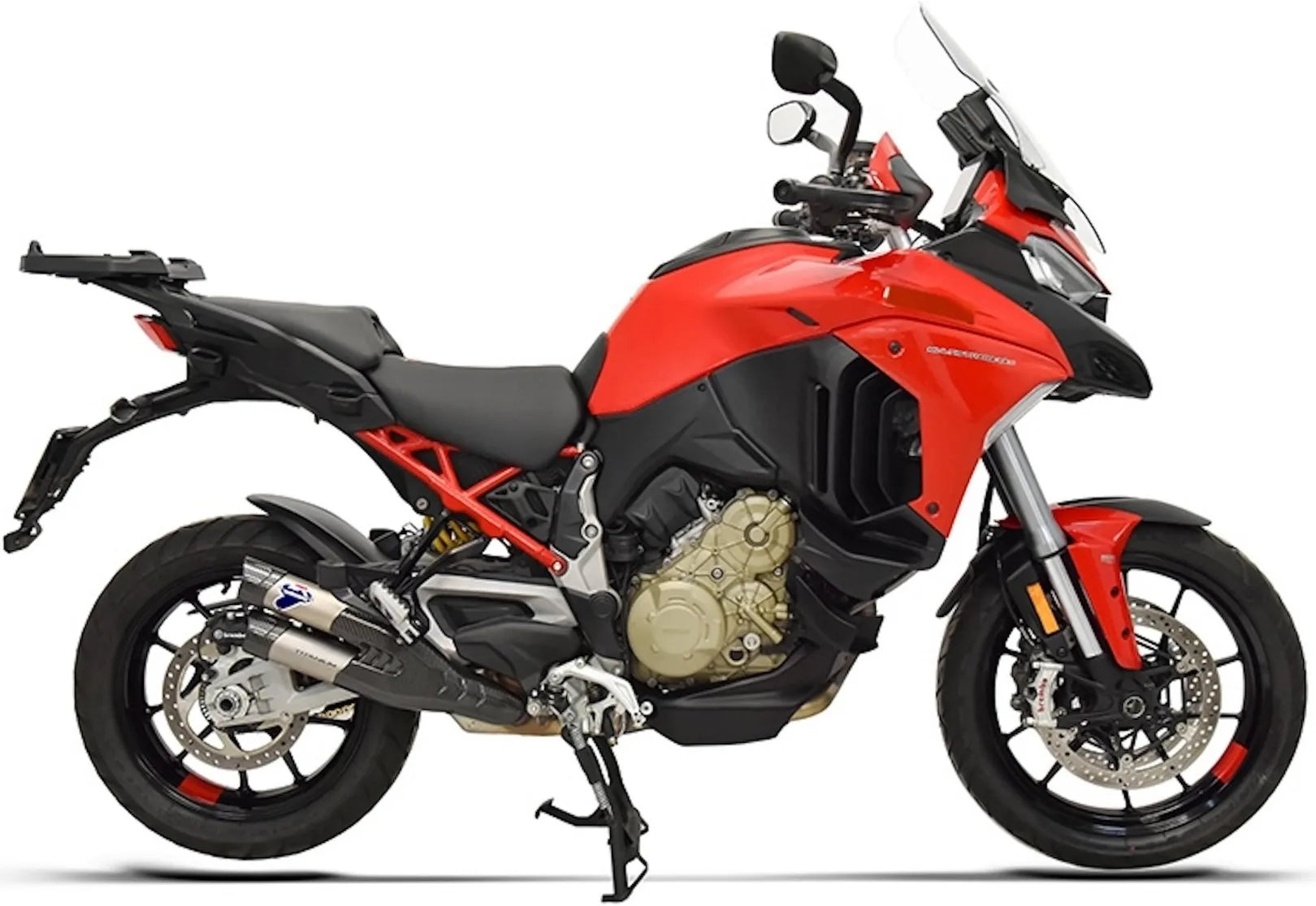 Auspuffendrohr Ohne Geräuschzulassung Titan Carbon Cap - Termignoni Kompatibel Mit Ducati Multistrada V4 (2021-2023)