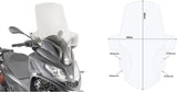 Transparent Wind-Screen - Givi Compatible With Piaggio Mp3 300 Hpe (2019-2024)