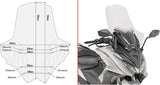 Windschild Transparent - Givi Kompatibel Mit Kymco Ak 550 Ets (2017-2024)