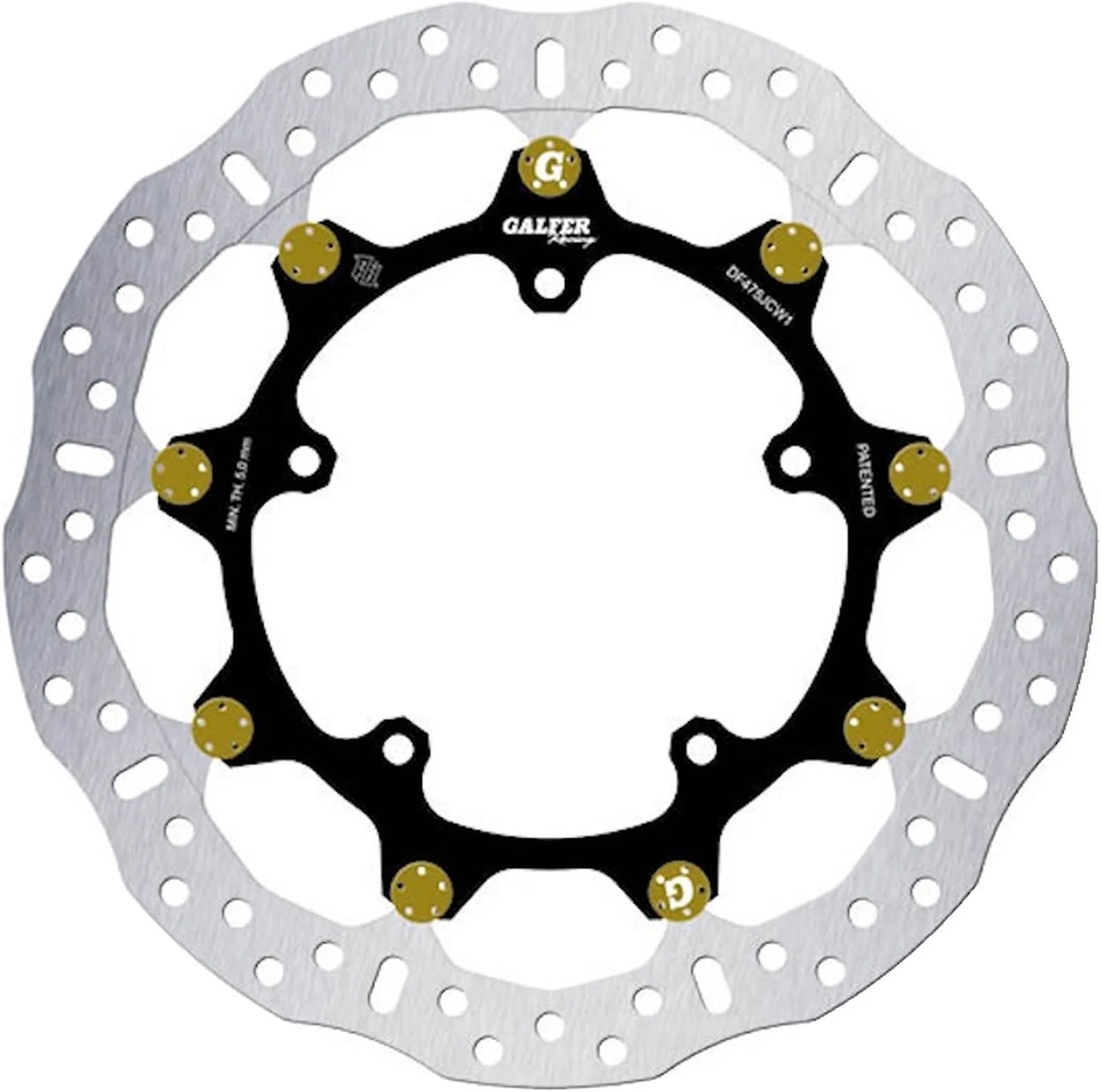 Front Floatech Racing Wave Brake Disc - Galfer Compatible With Yamaha Yzf-R1 M 1000 (2015-2024)