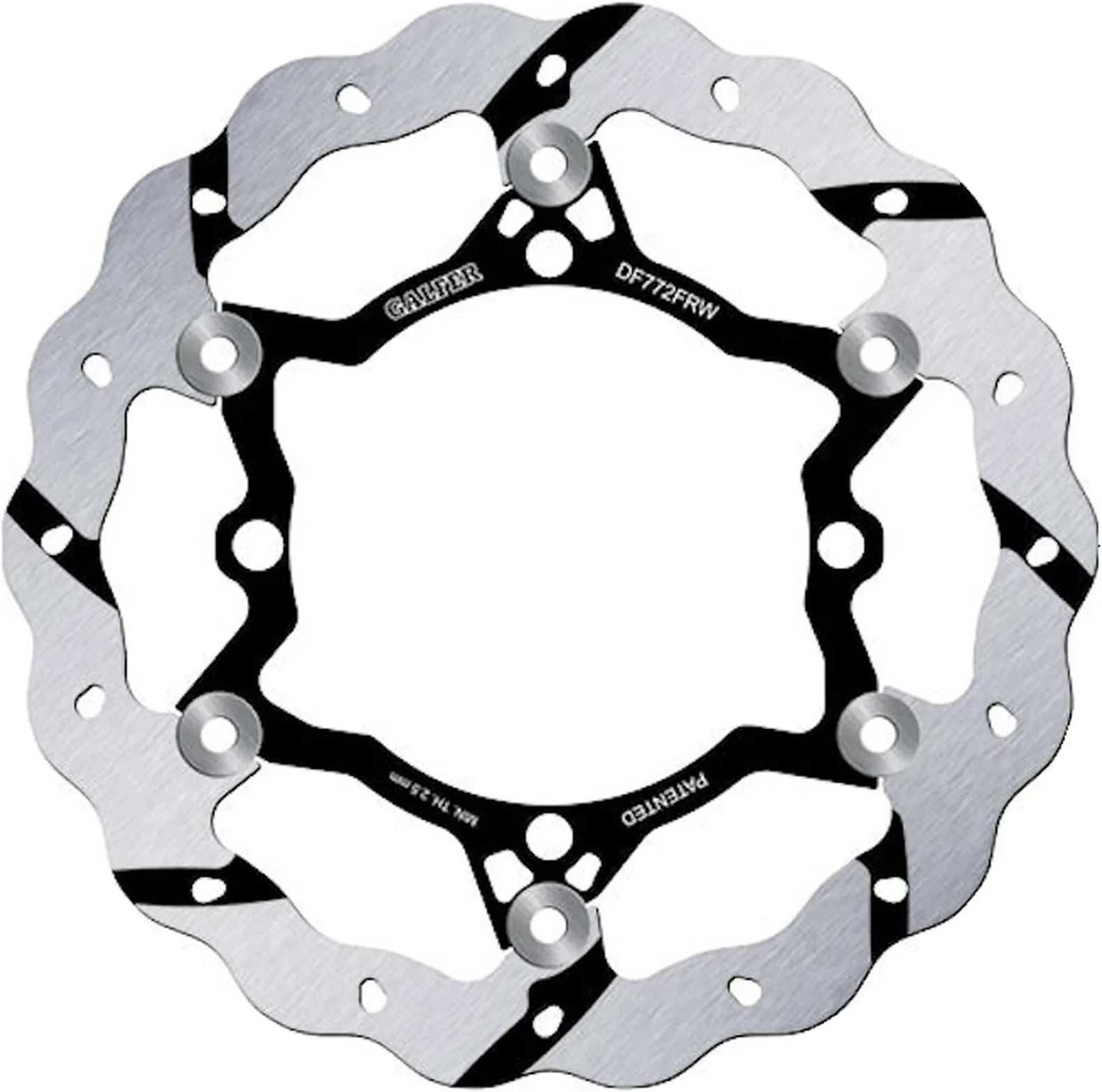 Front Floating Grooved Wave Brake Disc - Galfer Compatible With Sherco 450 Sef-R Fork Sachs (2015)