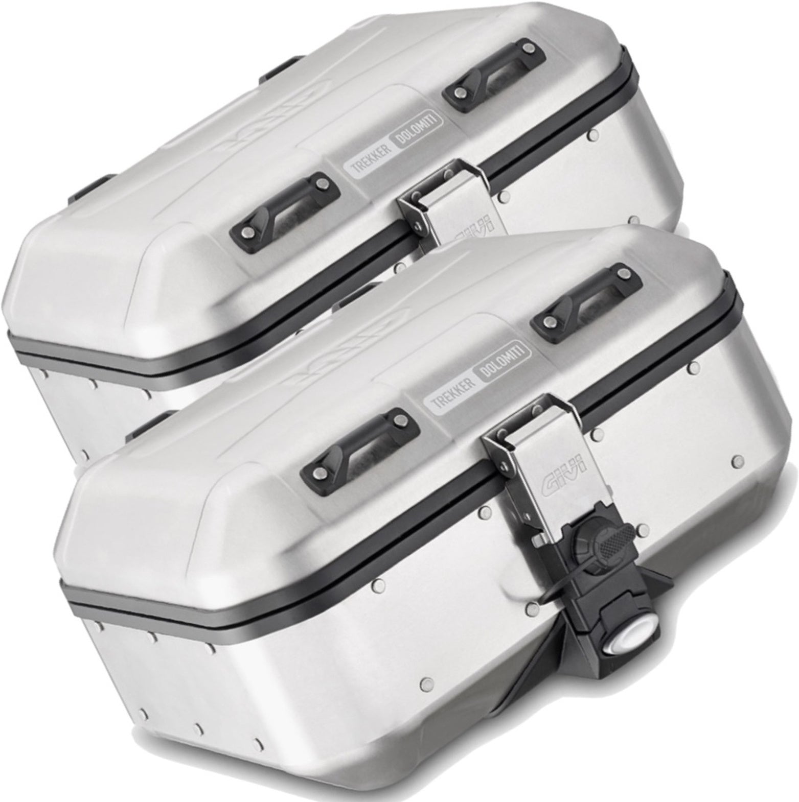 Monokey Trekker Dolomiti Aluminium Side Cases - 60 Lt Trekker Dolomiti Aluminium - Givi Compatible With Qj Motor Srt 600 Sx (2024)