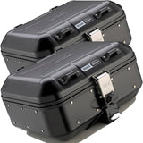 Monokey Trekker Dolomiti Black Aluminium Side Cases - 60 Lt Trekker Dolomiti Aluminium - Givi Compatible With Triumph Tiger 900 (2020-2023)
