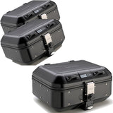 Trekker Dolomiti Aluminium Black Top Case + Side Cases - 90 Lt Trekker Dolomiti Aluminium - Givi Compatible With Yamaha Tracer 900 - Gt (2018-2020)