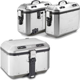 Trekker Dolomiti Aluminium Top Case + Side Cases - 118 Lt Trekker Dolomiti Aluminium - Givi Compatible With Royal Enfield Scram 411 (2022-2024)