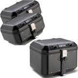 Trekker Dolomiti Aluminium Black Top Case + Side Cases - 106 Lt Trekker Dolomiti Aluminium - Givi Compatible With Kawasaki Versys 650 (2022-2024)