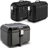 Topcase + Seitenkoffer Trekker Dolomiti Aluminium Schwarz 118 Lt Trekker Dolomiti Aluminium - Givi Kompatibel Mit Honda Nc 700 X (2012-2013)