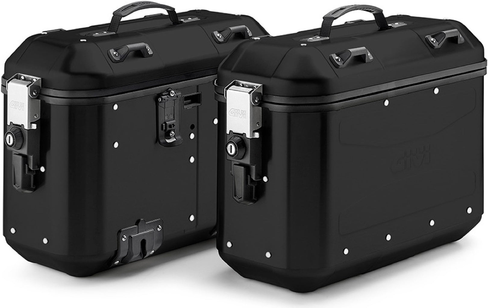 Monokey Trekker Dolomiti Black Aluminium Side Cases - 72 Lt Trekker Dolomiti Aluminium - Givi Compatible With Qj Motor Srt 600 Sx (2024)