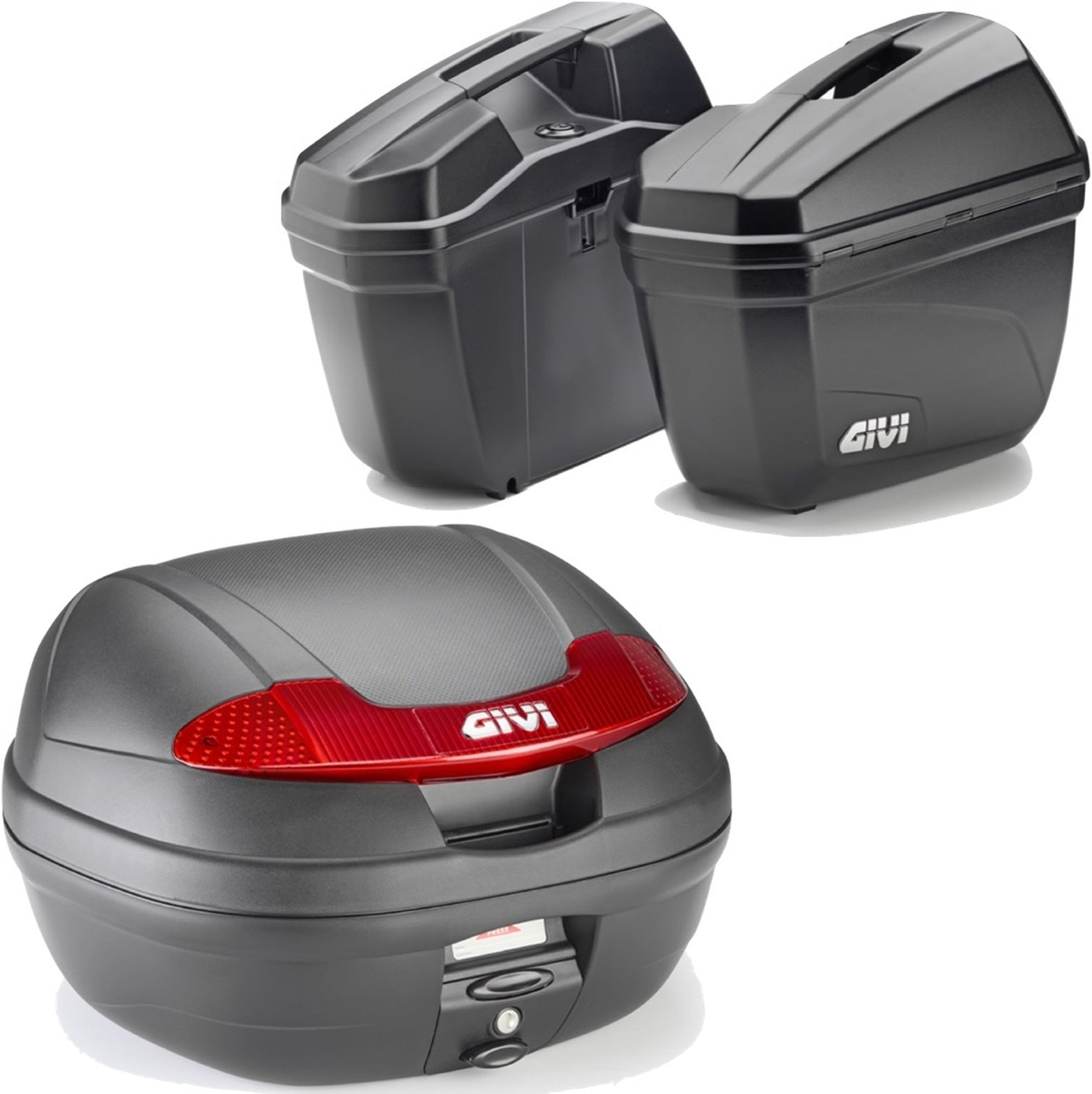Vision Black Top Case + Side Cases - 78 Lt Vision Technopolymer - Givi Compatible With Kawasaki Versys 650 (2006-2009)
