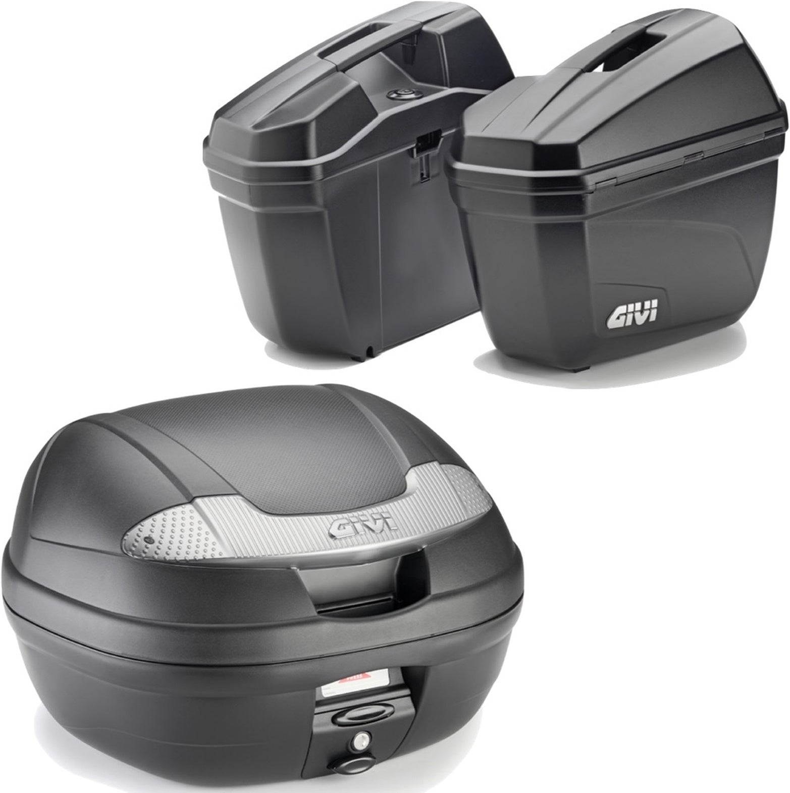 Vision Black Tech Top Case + Side Cases - 78 Lt Vision Technopolymer - Givi Compatible With Kawasaki Versys 650 (2006-2009)