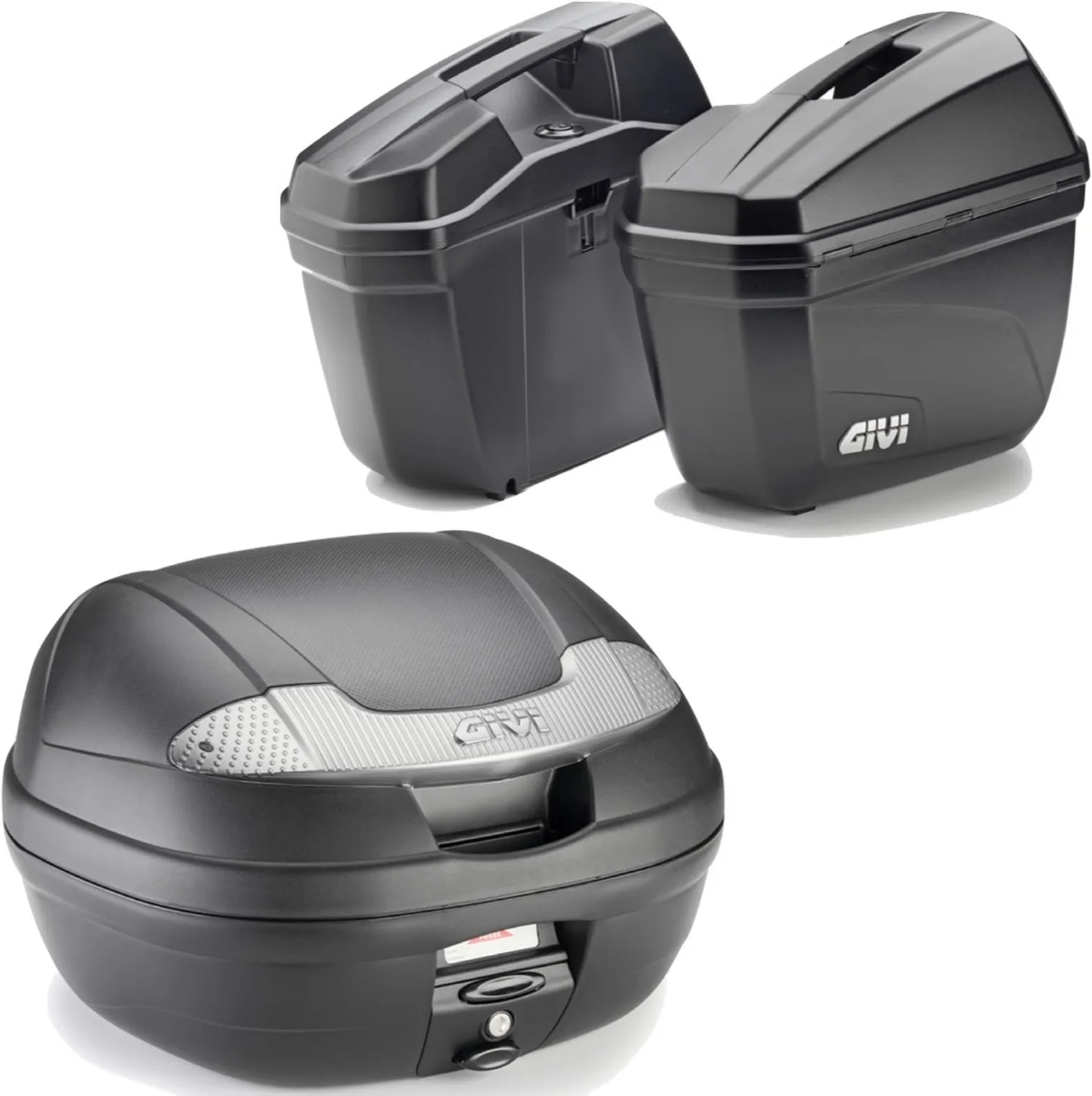 Topcase + Seitenkoffer Vision Schwarz Tech 78 Lt Vision Technopolymer - Givi Kompatibel Mit Triumph Bonneville T100 (2017-2022)