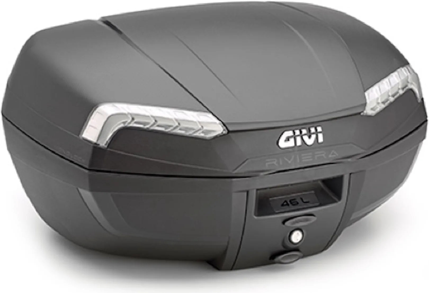 Motorradkoffer Monolock Riviera Schwarz Tech 46 Lt Riviera Technopolymer - Givi Kompatibel Mit Ktm 890 Adventure (2021-2022)