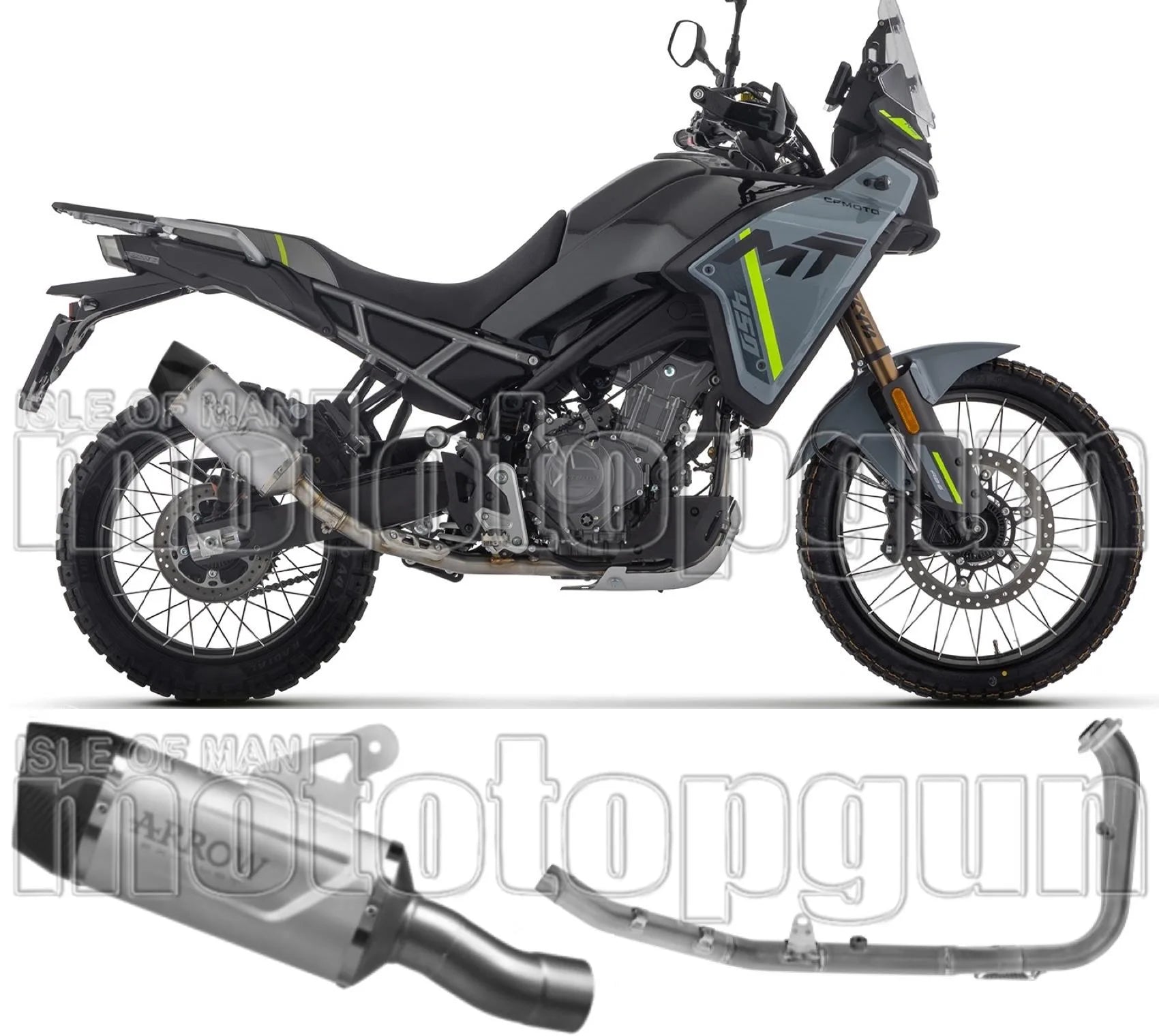 Komplette Auspuffanlage Ohne Katalysator Und Mit Geräuschzulassung Indy-Race Evo Titan Endkappe Carby - Arrow Special Parts Kompatibel Mit Cfmoto 450 Mt (2025-2026)