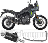 Komplette Auspuffanlage Ohne Katalysator Und Mit Geräuschzulassung Indy-Race Evo Aluminium Schwarz Endkappe Edelstahl - Arrow Special Parts Kompatibel Mit Cfmoto 450 Mt (2025-2026)