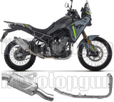 Komplette Auspuffanlage Ohne Katalysator Und Mit Geräuschzulassung Indy-Race Evo Titan Endkappe Edelstahl - Arrow Special Parts Kompatibel Mit Cfmoto 450 Mt (2025-2026)