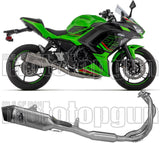Komplette Auspuffanlage Ohne Katalysator Und Mit Geräuschzulassung Veloce Titan Endkappe Carby - Arrow Special Parts Kompatibel Mit Kawasaki Ninja 650 (2024-2026)