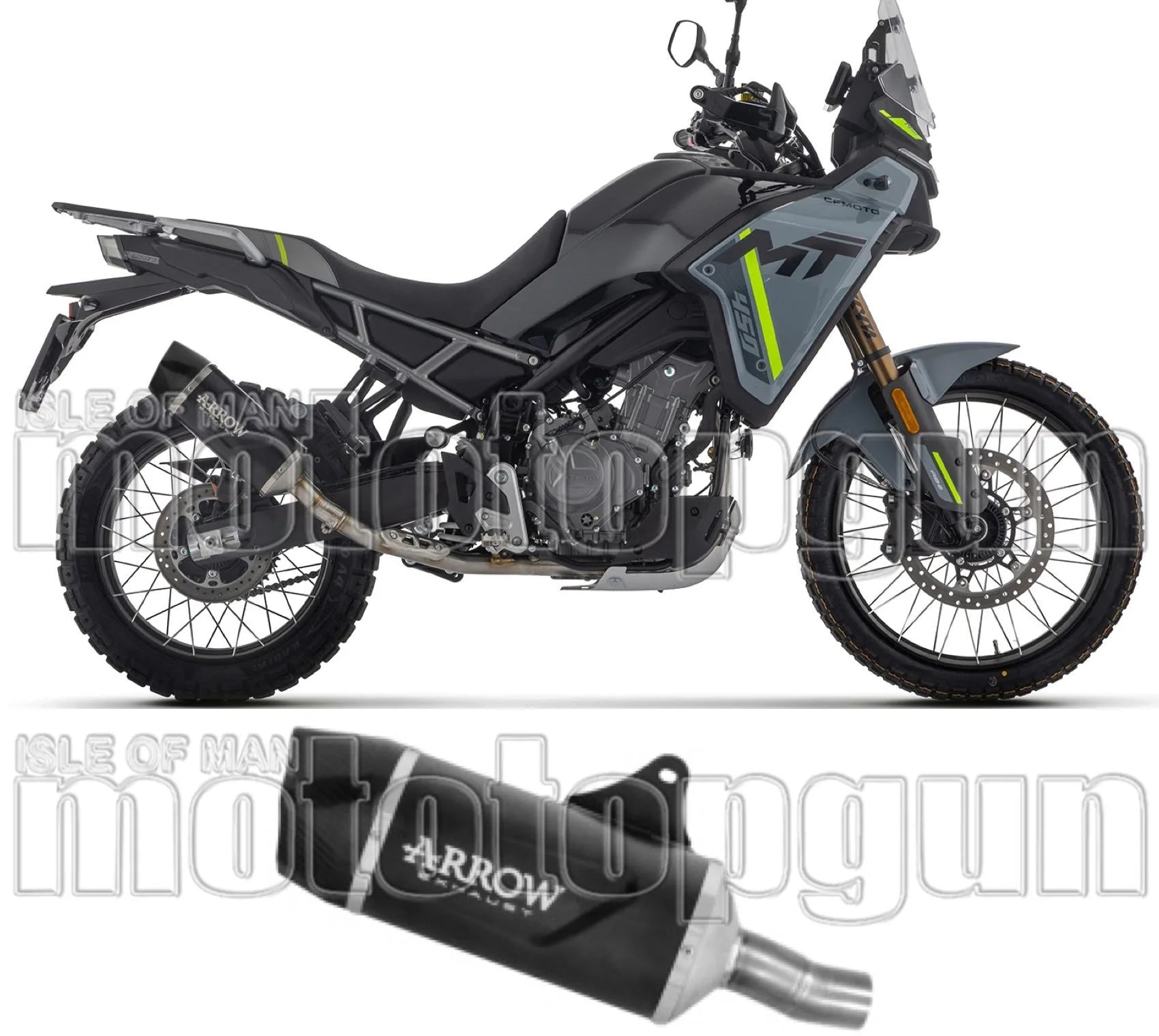 Auspuffendstück Mit Geräuschzulassung Indy-Race Evo Aluminium Schwarz Endkappe Carby - Arrow Special Parts Kompatibel Mit Cfmoto 450 Mt (2025-2026)