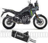 Auspuffendstück Mit Geräuschzulassung Indy-Race Evo Aluminium Schwarz Endkappe Carby - Arrow Special Parts Kompatibel Mit Cfmoto 450 Mt (2025-2026)