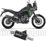 Auspuffendstück Mit Geräuschzulassung Indy-Race Evo Aluminium Schwarz Endkappe Edelstahl - Arrow Special Parts Kompatibel Mit Cfmoto 450 Mt (2025-2026)