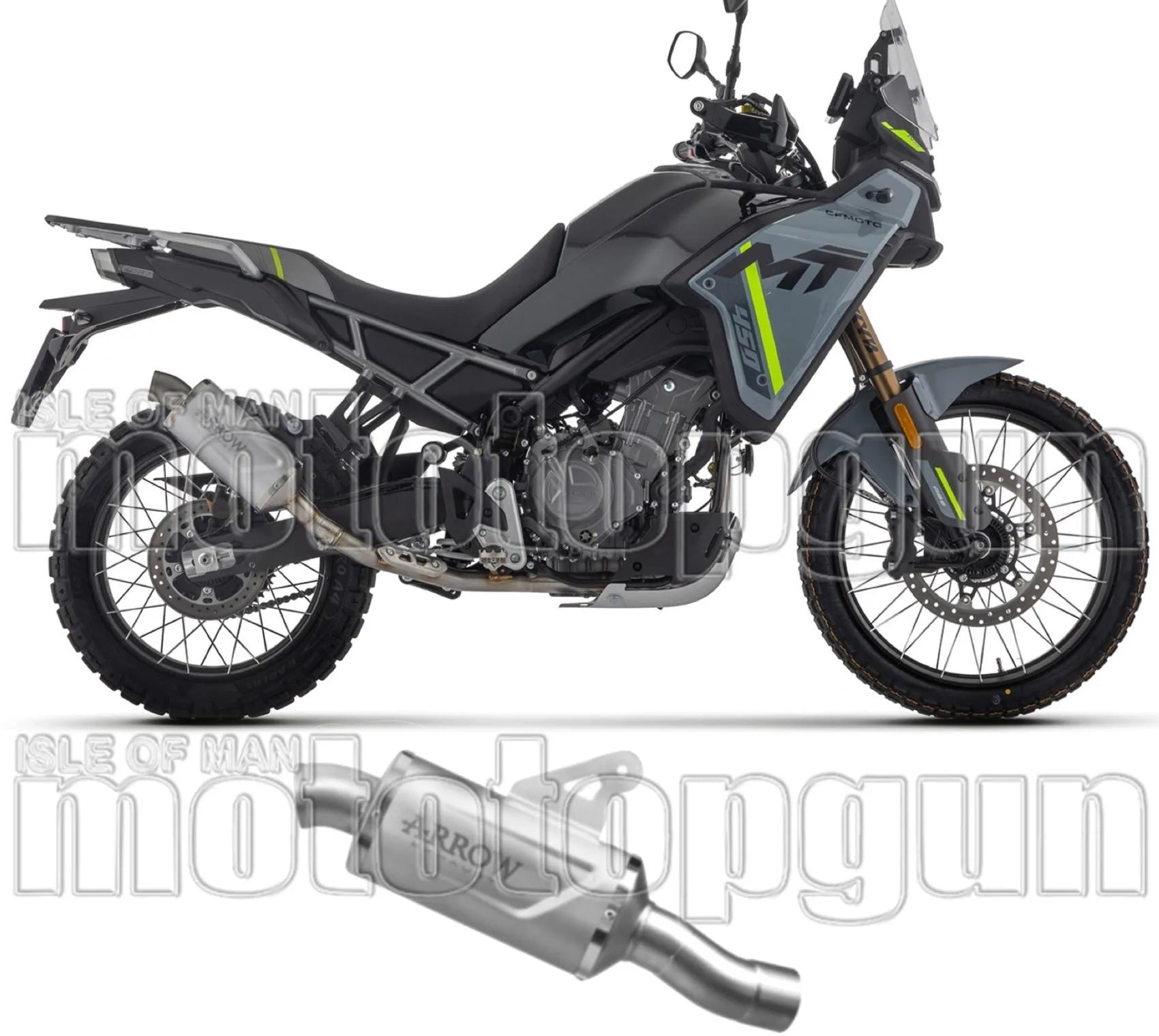 Auspuffendstück Mit Geräuschzulassung Indy-Race Evo Titan Endkappe Edelstahl - Arrow Special Parts Kompatibel Mit Cfmoto 450 Mt (2025-2026)