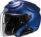 Urban-Helm Für Motorrad Hjc F31 Advanced Fiberglass Blau-Metallic Seidenmatt Grösse 06 Xs