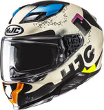 Integralhelm Für Motorrad Hjc F71 Advanced Fiberglass Mc28 Faco Grösse 06 Xs