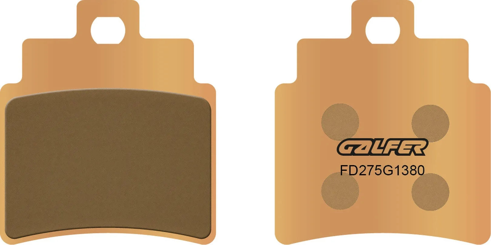 Rear Sintered Scooter Brake Pads - Galfer Compatible With Masai A 450 Quad (2005)