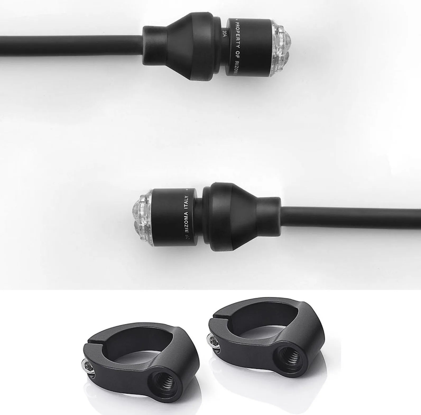 Paar Led Blinker Vorne + Kit Spiegel Light Unit - Rizoma Kompatibel Mit Ducati Hyperstrada (2013-2018)